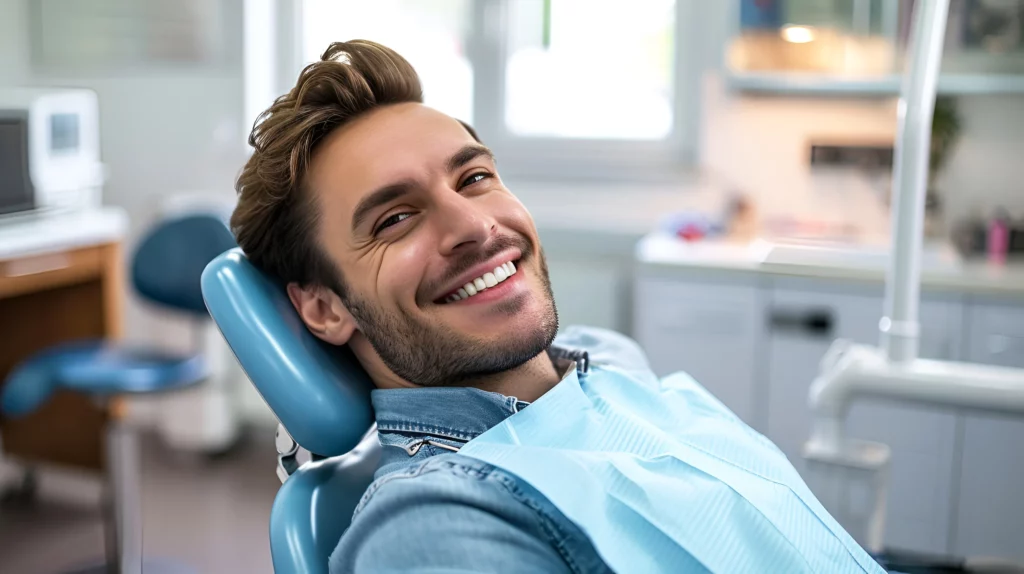 Man smiling while sitting in dental chair | 24th Street Dental in Phoenix, AZ