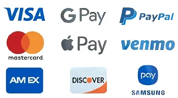 Payment options graphic displaying digital and credit card logos | 24th Street Dental in Phoenix, AZ