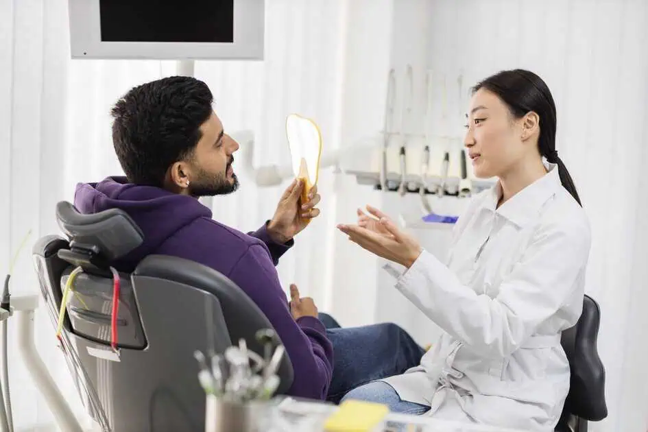 Dentist consulting patient in phoenix, AZ by 24th Street Dental Biltmore