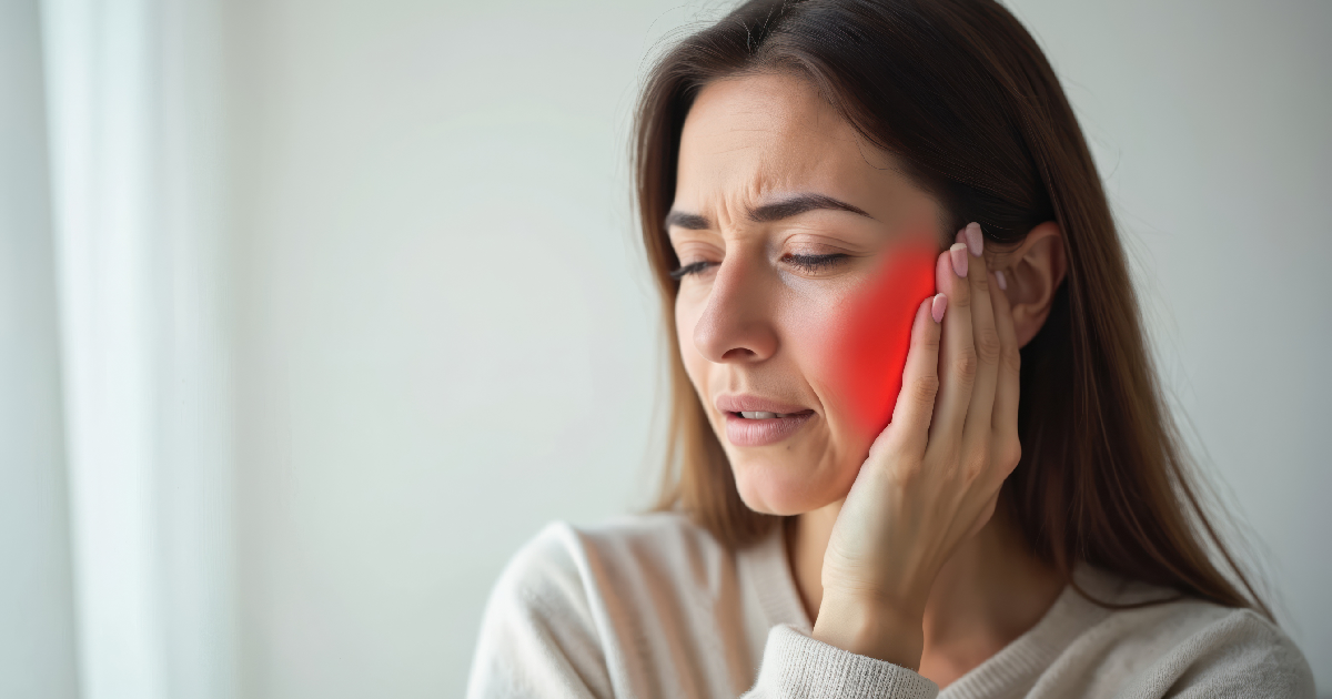 Woman Experiencing Jaw Pain For TMJ Treatment in Phoenix, AZ | 24th Street Dental Biltmore